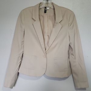 Cream Color Collar Blazer